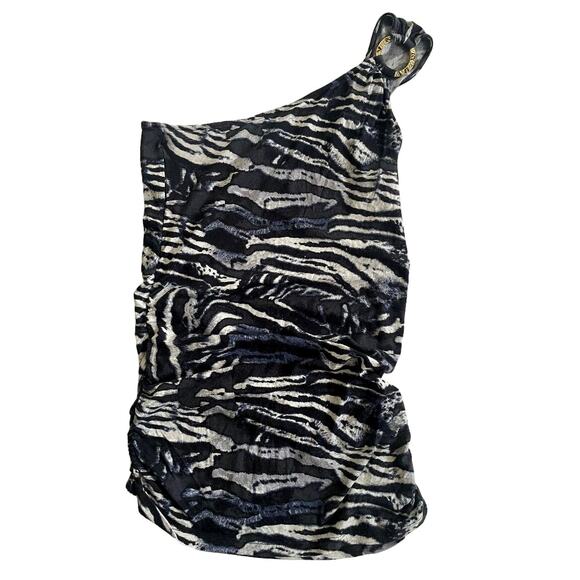 Express One Shoulder Animal Print Black/Gray/Purple Size Medium‎ - Picture 1 of 5